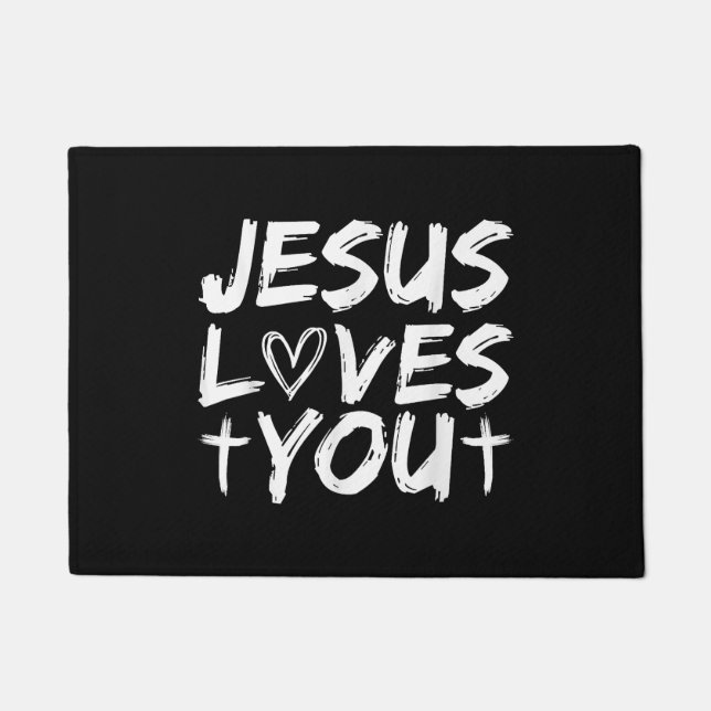 Jesus Loves You I Jesus Doormat (Front)
