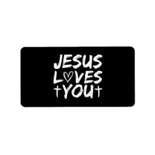 Jesus Loves You I Jesus Label