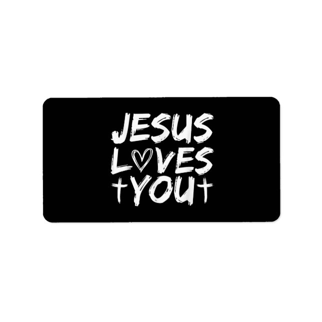 Jesus Loves You I Jesus Label (Front)