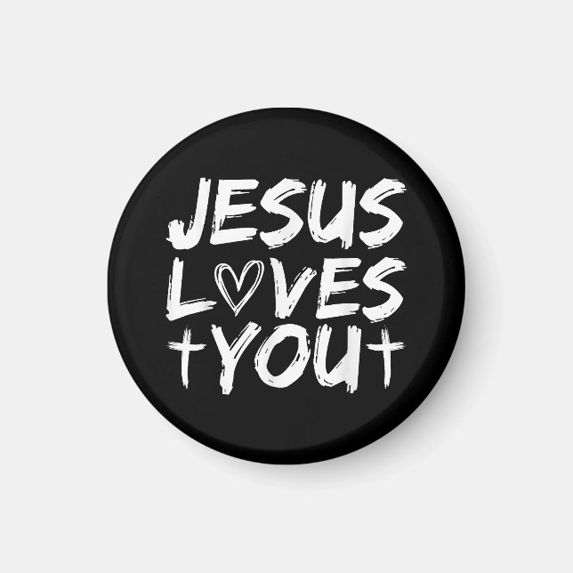 Jesus Loves You I Jesus  Magnet (Front)