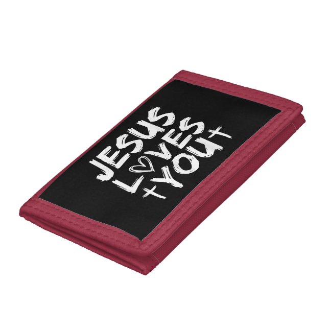 Jesus Loves You I Jesus Trifold Wallet (Bottom)