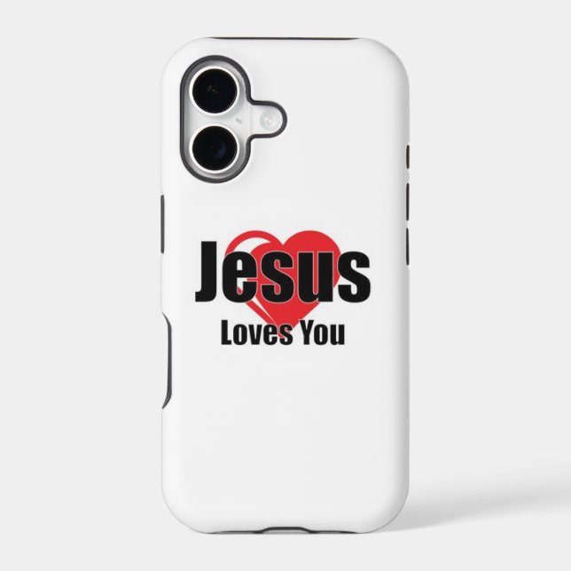 Jesus loves you iphone case (Back)