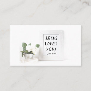 Jesus Loves You! John 3:16, Scripture Reference Business Card