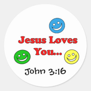 Jesus Loves You - John 3:16 Sticker