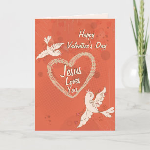 Jesus Loves You John 3:16 Valentine's Day Holiday Card