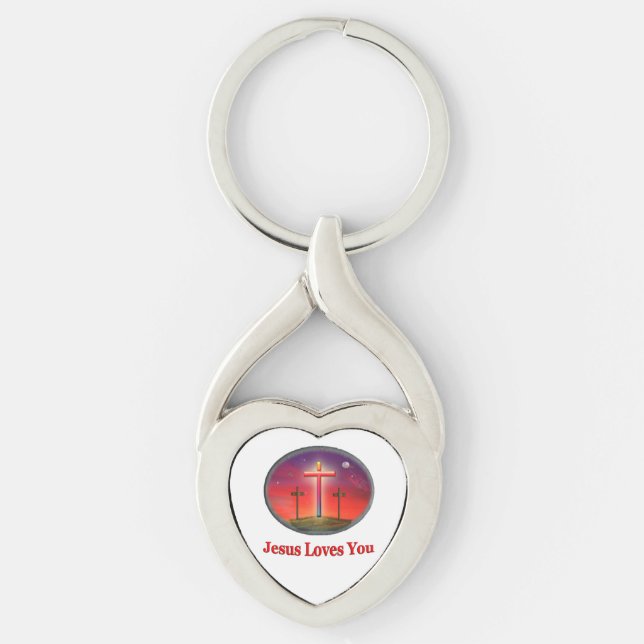 jesus loves you keychain (Front)