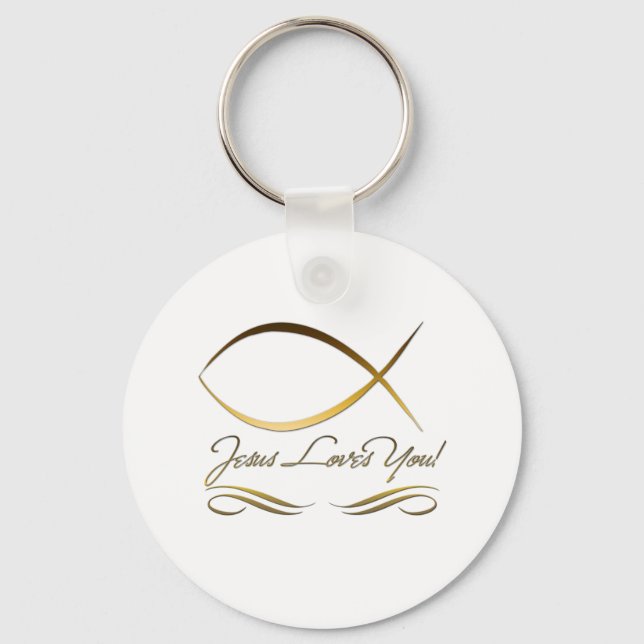 Jesus Loves You Keychain (Front)