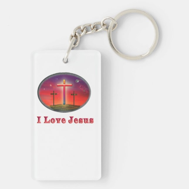 Jesus loves you keychain (Back)