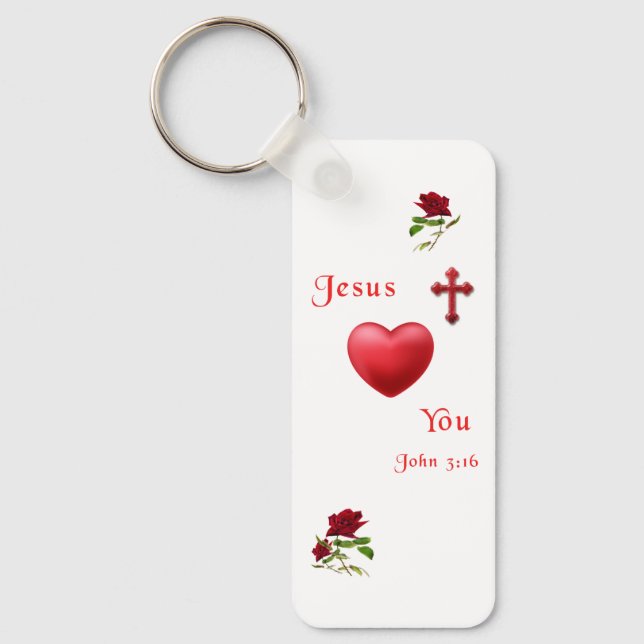 jesus loves you keychain (Front)