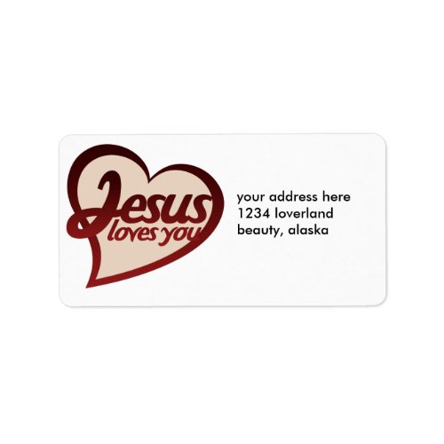 Jesus Loves you Label