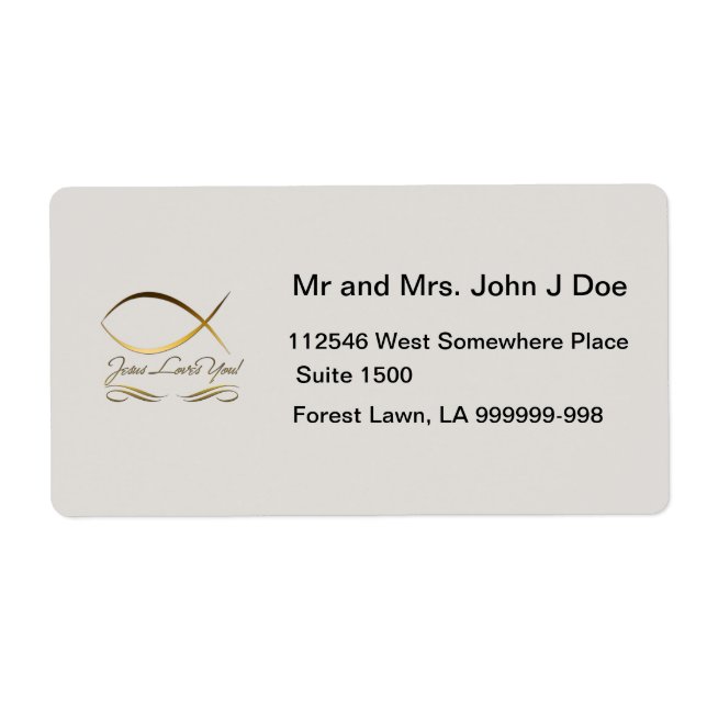 Jesus Loves You Label (Front)