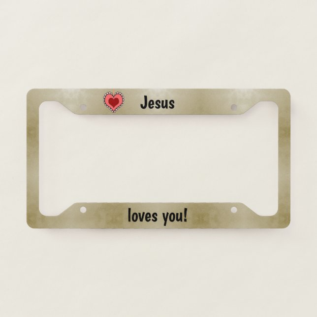 Jesus loves you! license plate frame (Front)
