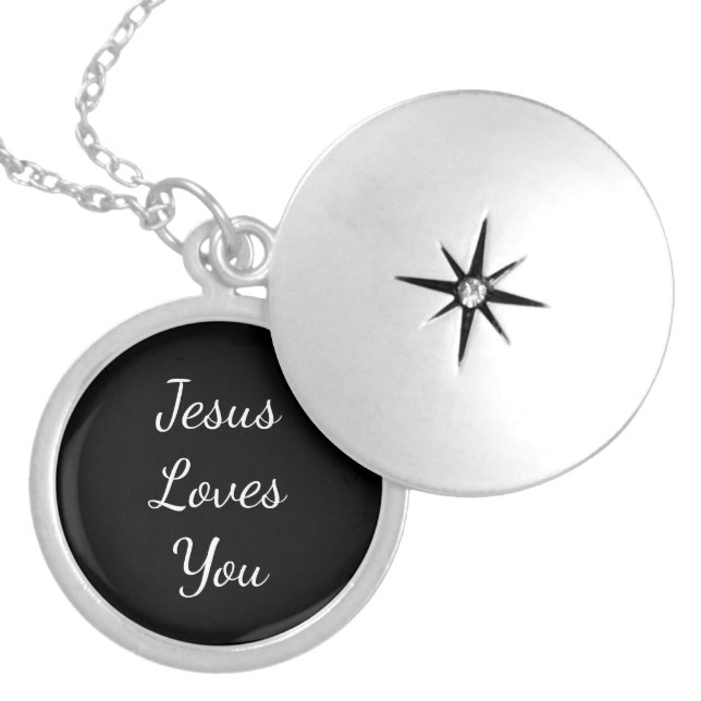 Jesus Loves You  Locket Necklace (Front)