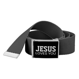 Jesus Loves You Motivational Typography Belt