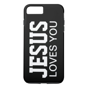 Jesus Loves You Motivational Typography iPhone 8 Plus/7 Plus Case
