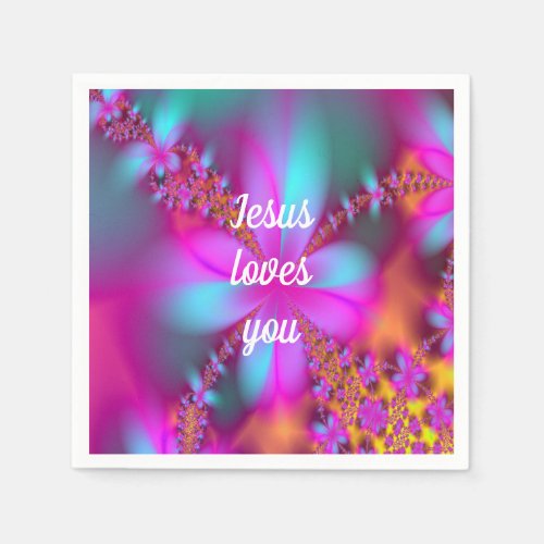 Jesus loves you napkins
