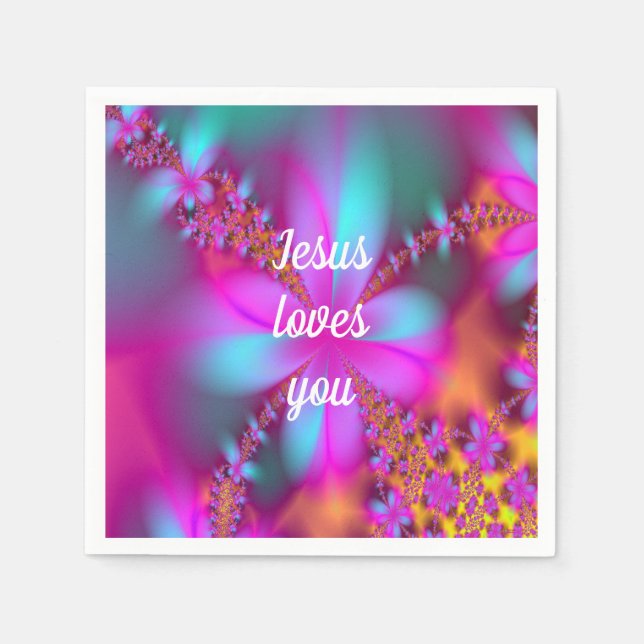 Jesus loves you napkins (Front)