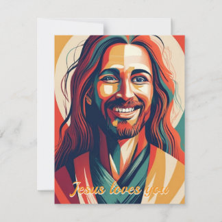 Jesus loves you note card