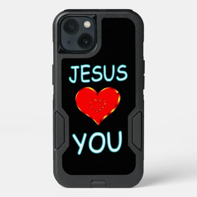 Jesus Loves You Otterbox iPhone Case (Back)
