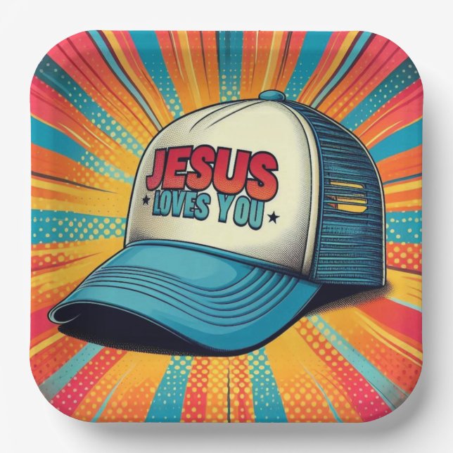 Jesus loves you paper plates! paper plates (Front)