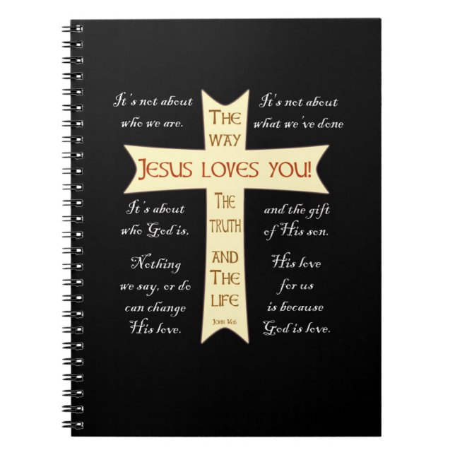Jesus Loves You - Playing Cards Notebook (Front)