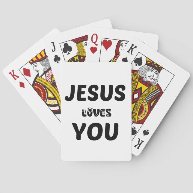 JESUS LOVES YOU POKER CARDS (Back)