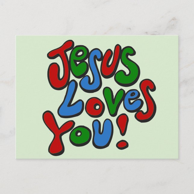 Jesus loves you postcard (Front)
