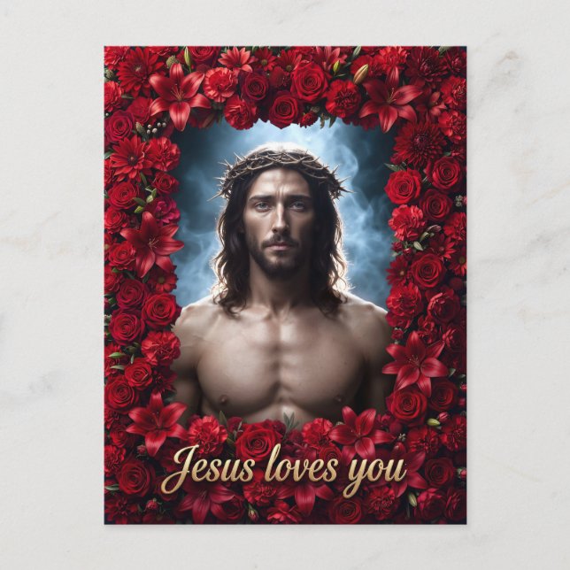Jesus loves you postcard (Front)