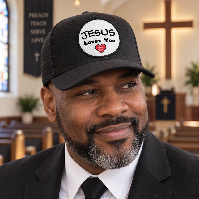 Jesus Loves You Red Heart Patch (Creator Uploaded)