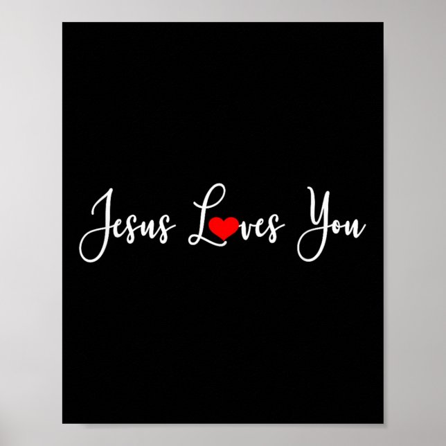 Jesus Loves You - Religious Christian  Poster (Front)