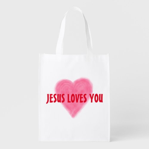 JESUS LOVES YOU Reusable Grocery Bag