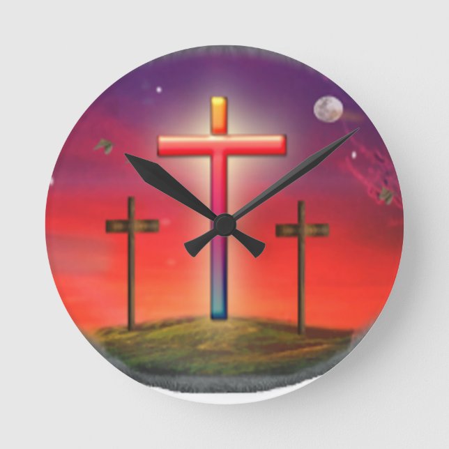 jesus loves you round clock (Front)