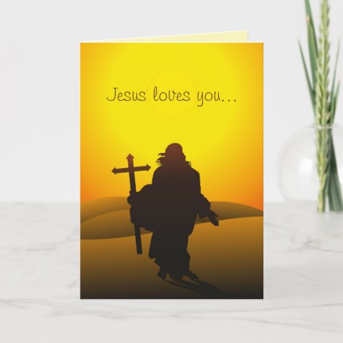 Jesus Loves You Scripture Easter Card