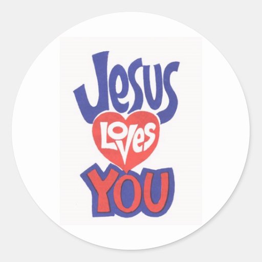 JESUS-LOVES-YOU Stickers | Zazzle