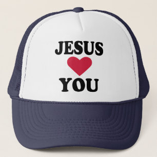 Jesus loves you trucker hat