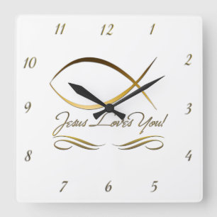 Jesus Loves You Wall Clock