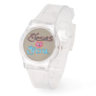 Jesus Loves You with Pink Heart  Watch