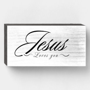Jesus Loves You  Wooden Box Sign