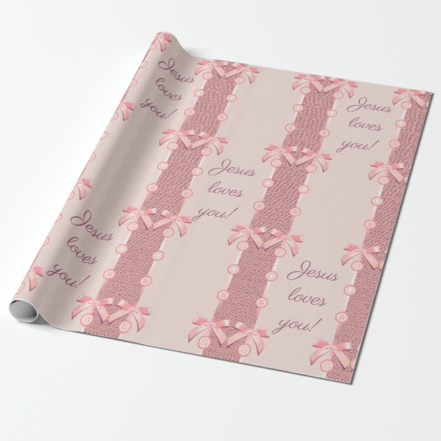 Jesus loves you! wrapping paper (Unrolled)