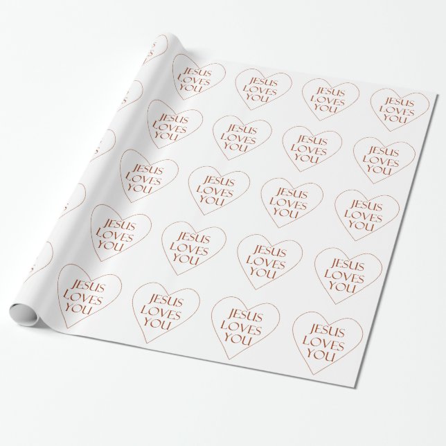 Jesus Loves You Wrapping Paper (Unrolled)