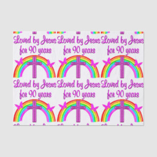 JESUS LOVING 90TH BIRTHDAY TISSUE PAPER