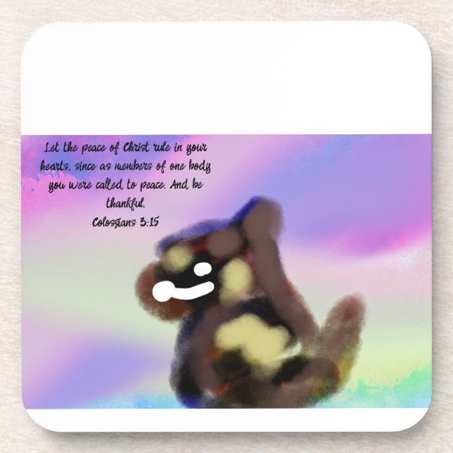 jesus lovw beverage coaster (Front)