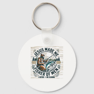 Jesus Made Me A Fisher Of Man Bible Verse Religiou Keychain
