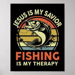 Jesus Made Me Fisher Of Man Christian Funny B Fish Poster