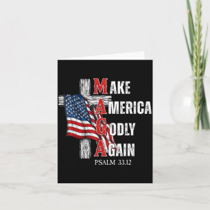 Jesus Make America Godly Again American Patriot Ch Card