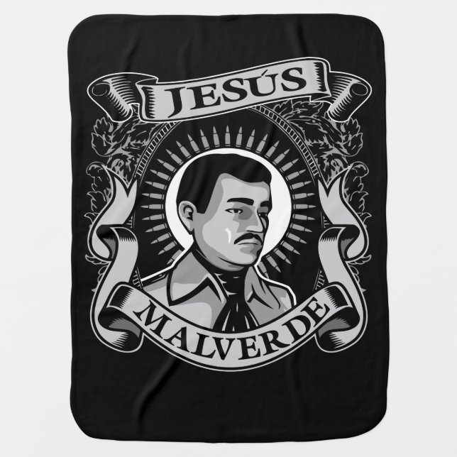 Jesus Malverde Gift Mexican Hero Jesus Malverde Baby Blanket (Front)