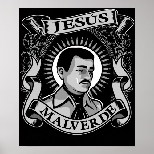 Jesus Malverde Gift Mexican Hero Jesus Malverde Poster