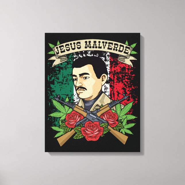 Jesus Malverde Gift Women & Men Jesus Malverde Canvas Print (Front)