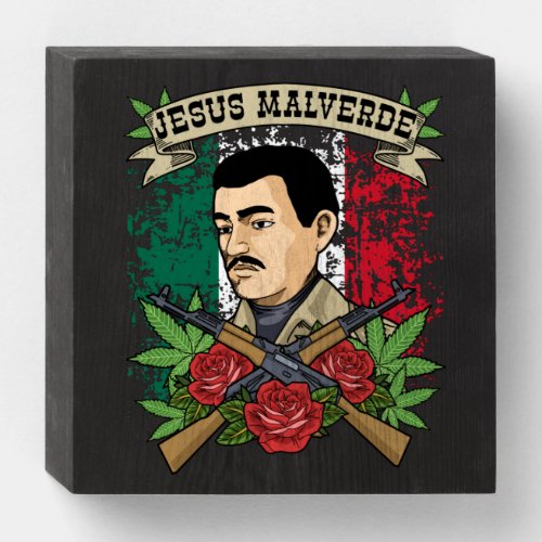 Jesus Malverde Gift Women  Men Jesus Malverde Wooden Box Sign