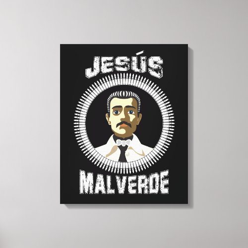 Jesus Malverde Mexican Hero Gift Jesus Malverde Canvas Print